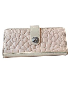 Vera Bradley Quilted Blush Cream Snap Wallet